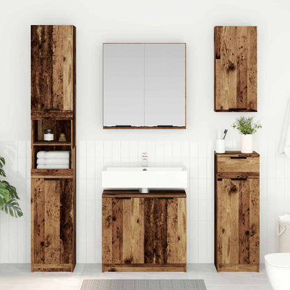 Set di Armadi da Bagno Legno vecchio Legno multistrato