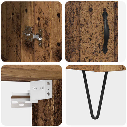 Credenza 2 pcs Legno vecchio Legno multistrato
