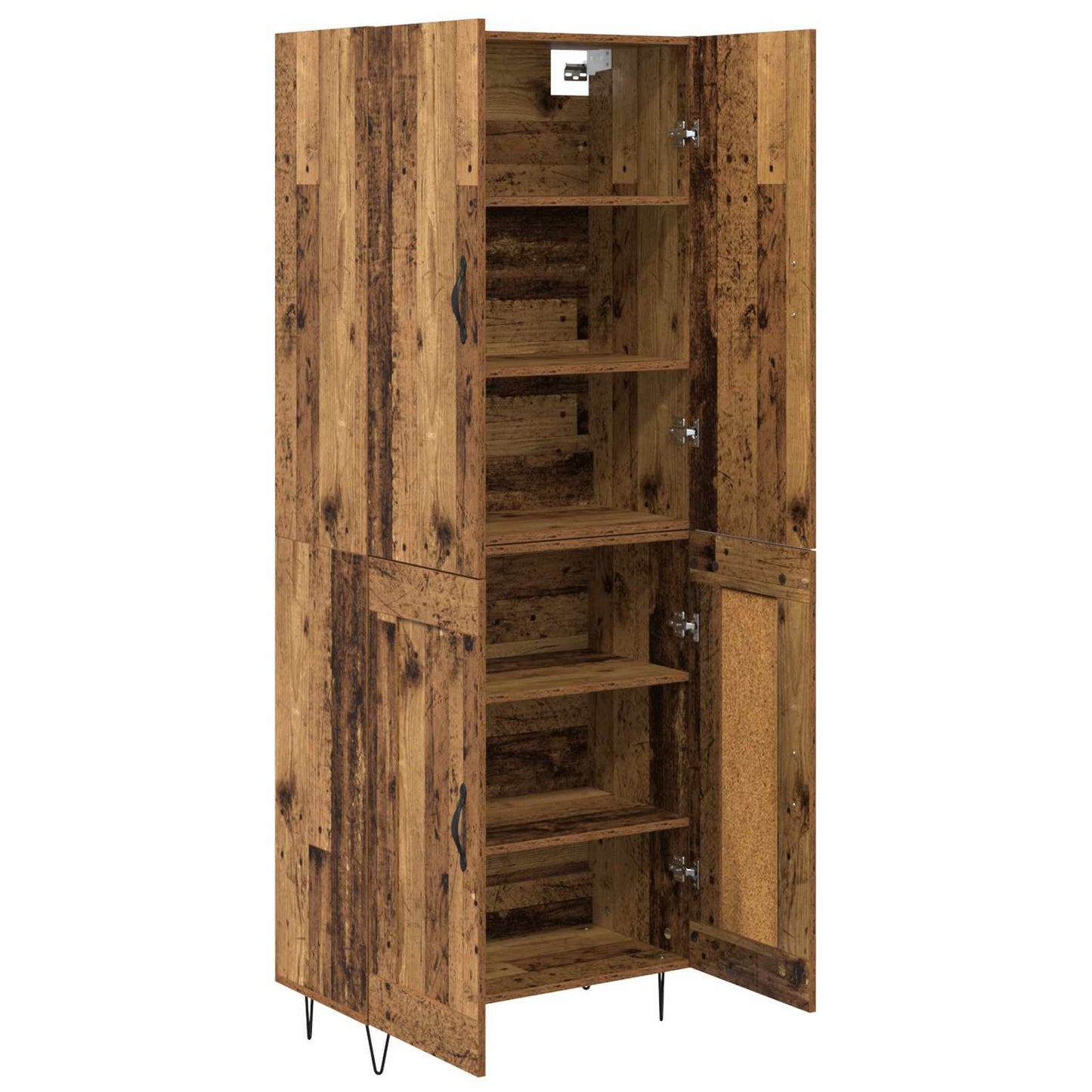 Credenza 2 pcs Legno vecchio Legno multistrato