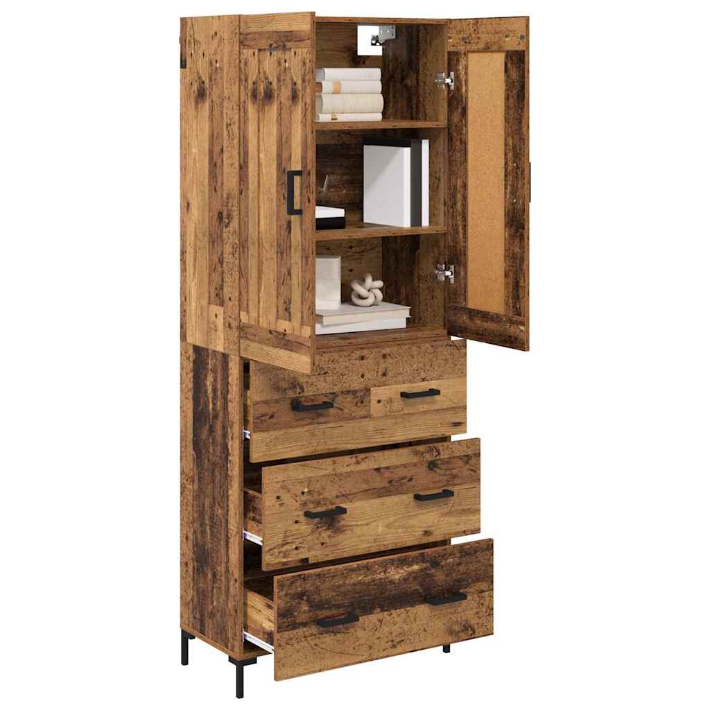 Credenza con cassetto 2 pcs Legno vecchio Legno multistrato