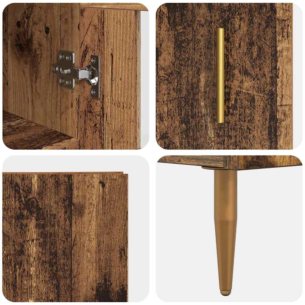 Credenza 2 pcs Legno vecchio Legno multistrato