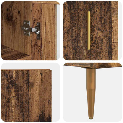 Credenza 2 pcs Legno vecchio Legno multistrato