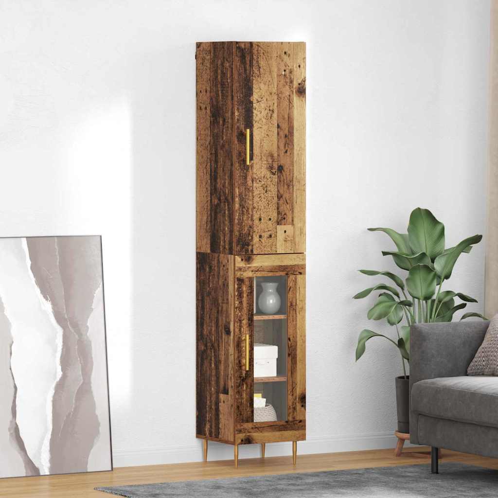 Credenza 2 pcs Legno vecchio Legno multistrato