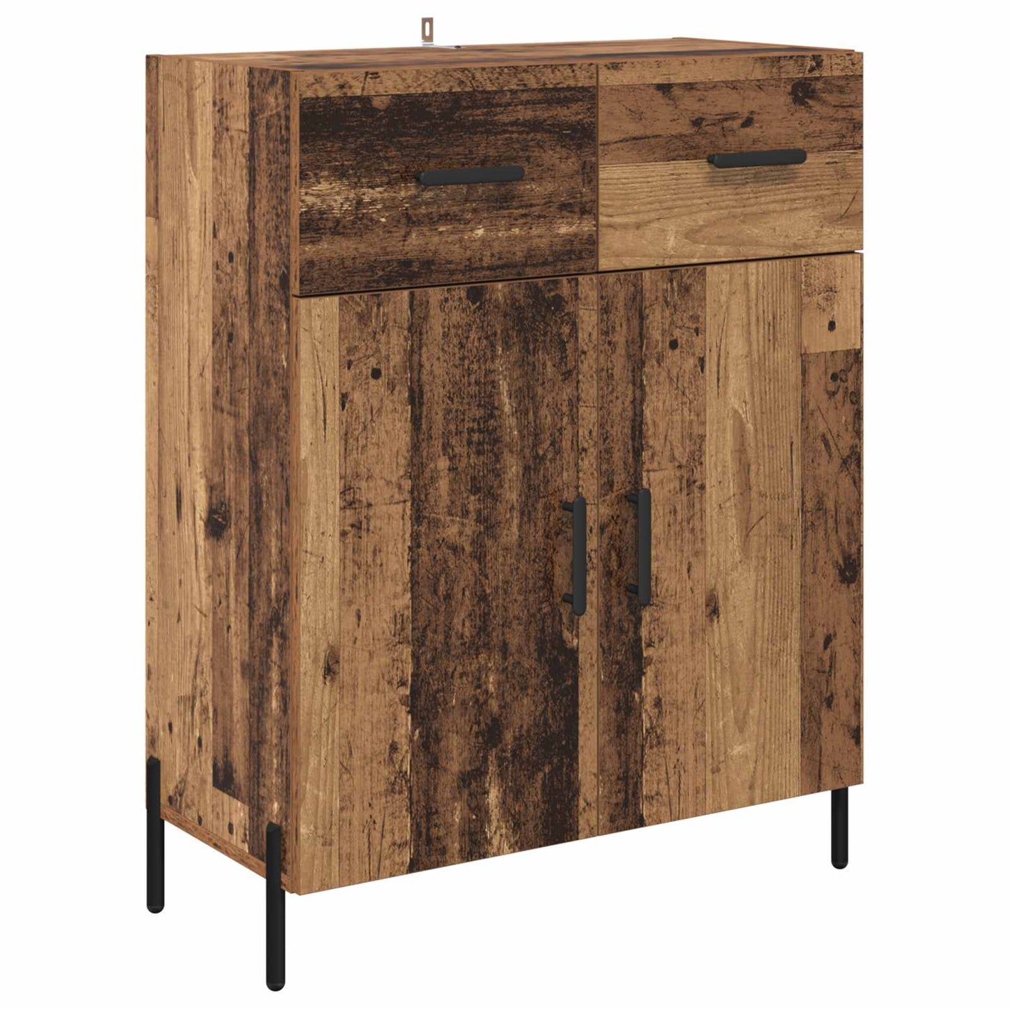 Credenza 2 pcs Legno vecchio Legno multistrato