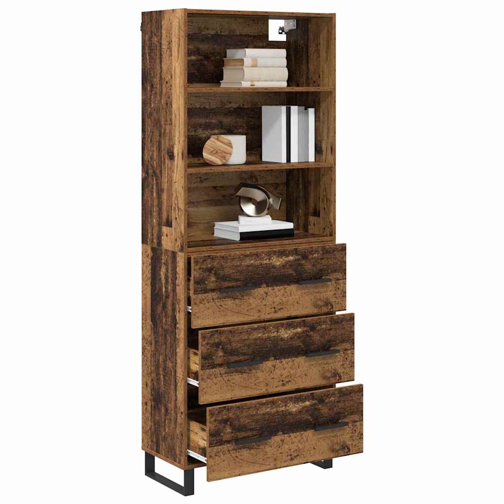Credenza con cassetto 2 pcs Legno vecchio Legno multistrato