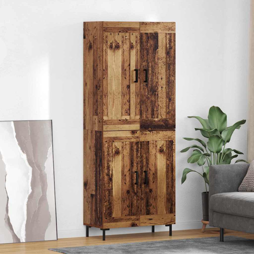 Credenza 2 pcs Legno vecchio Legno multistrato