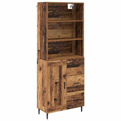 Credenza con cassetto Legno vecchio 69,5 x 34 x 180 cm