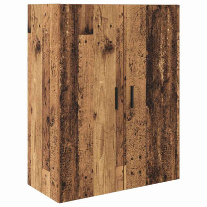 Credenza 2 pcs Legno vecchio Legno Stratificato e Vetro