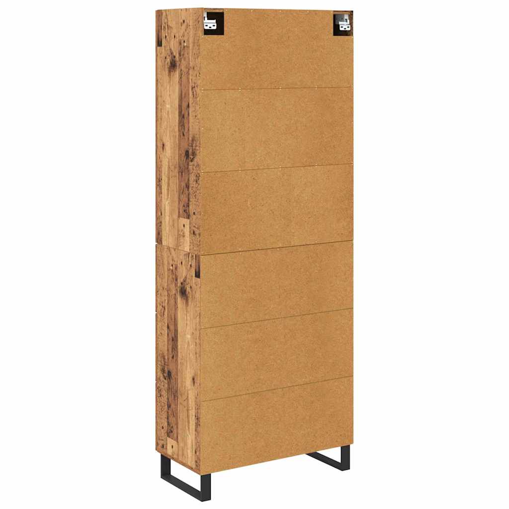 Credenza con cassetto 2 pcs Legno vecchio 69,5 x 34 x 180 cm | homemem39