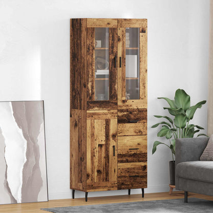 Credenza con cassetto 2 pcs Legno vecchio Legno multistrato | homemem39
