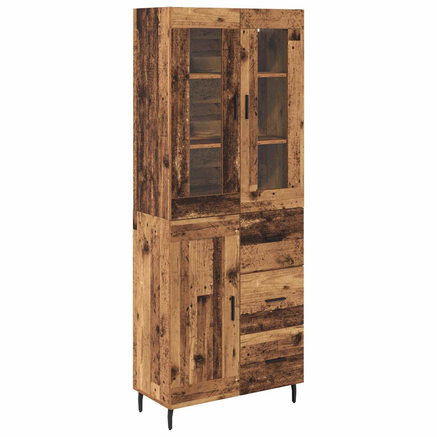 Credenza con cassetto 2 pcs Legno vecchio Legno multistrato | homemem39