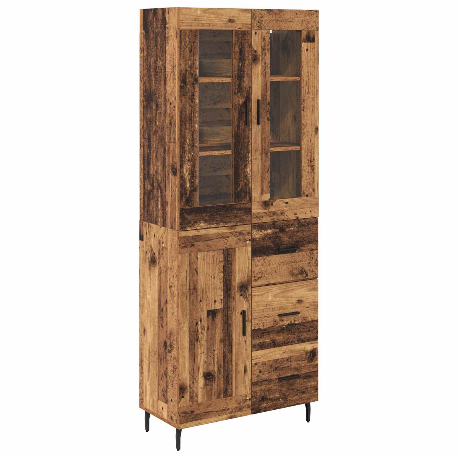 Credenza con cassetto 2 pcs Legno vecchio Legno multistrato | homemem39