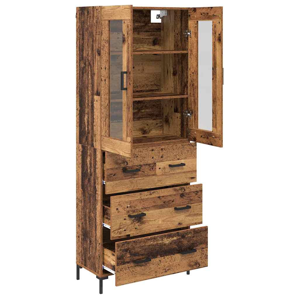 Credenza con cassetto 2 pcs Legno vecchio Legno multistrato