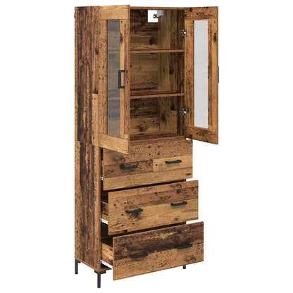 Credenza con cassetto 2 pcs Legno vecchio Legno multistrato
