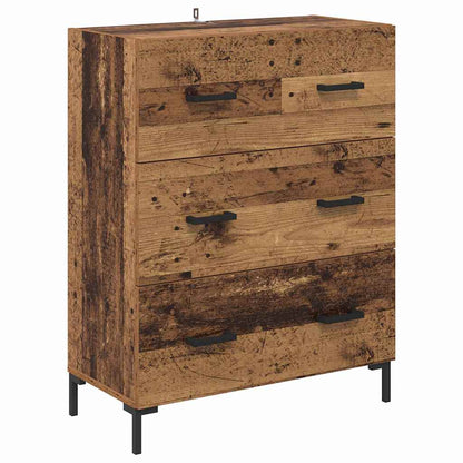 Credenza con cassetto 2 pcs Legno vecchio Legno multistrato