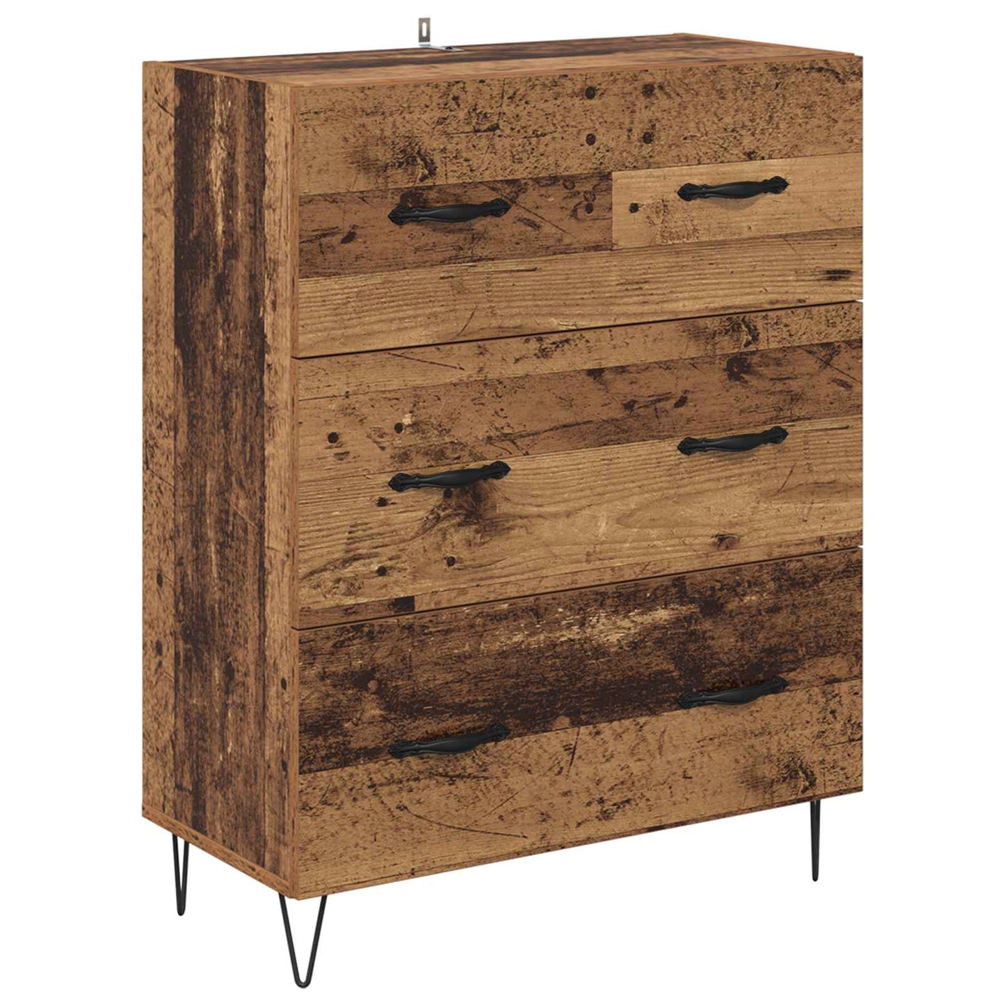 Credenza con cassetto 2 pcs Legno vecchio Legno multistrato