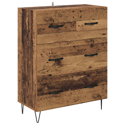 Credenza con cassetto 2 pcs Legno vecchio Legno multistrato