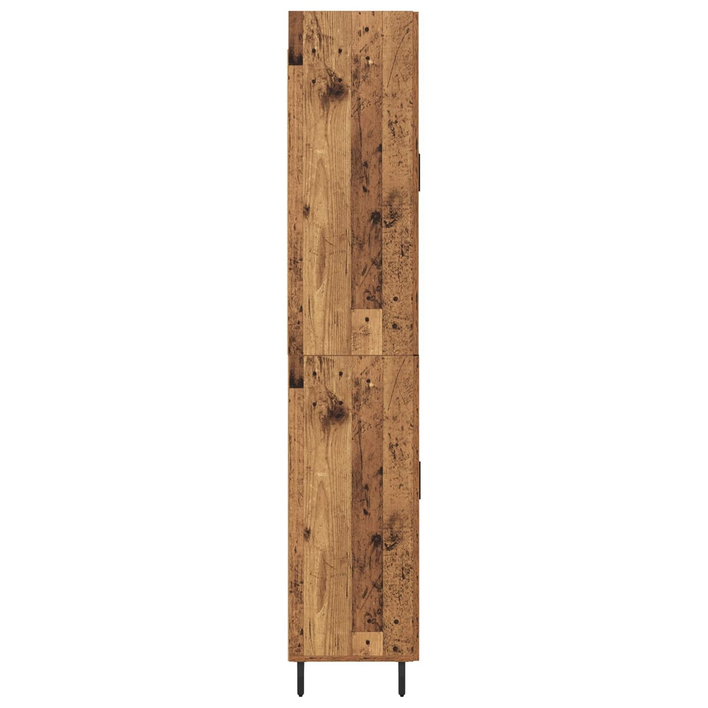 Credenza 2 pcs Legno vecchio Legno Stratificato e Vetro