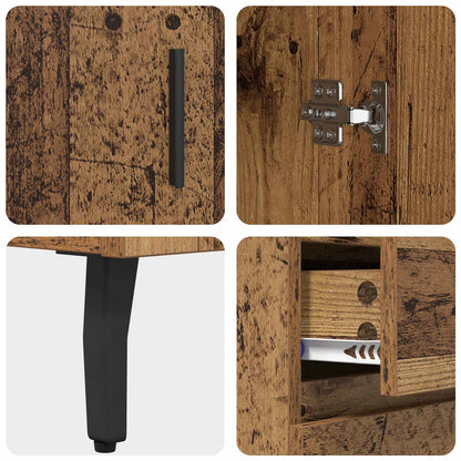 Credenza con cassetto 2 pcs Legno vecchio Legno multistrato