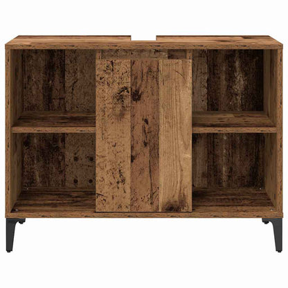 Set di mobili per il bagno con lo scaffale 3 pcs Legno vecchio | homemem39