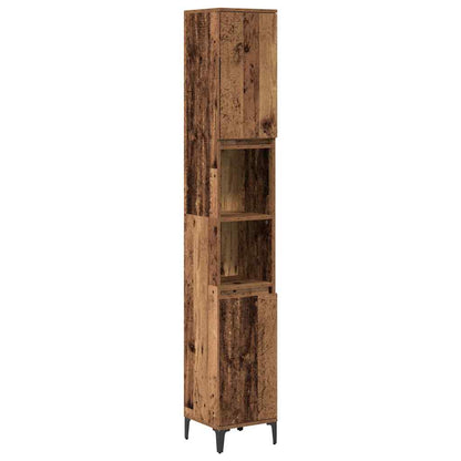 Set di mobili per il bagno con lo scaffale 3 pcs Legno vecchio | homemem39