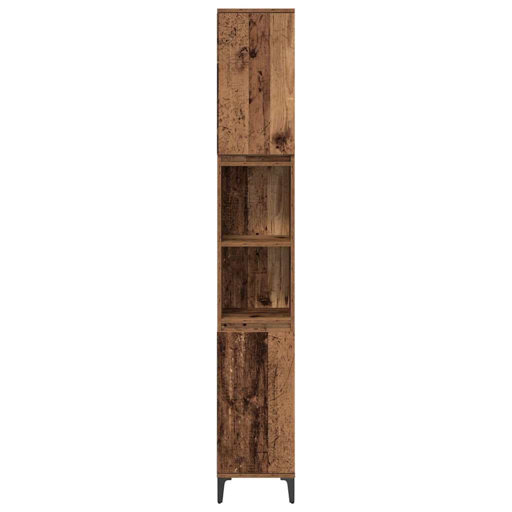 Set di mobili per il bagno con lo scaffale 3 pcs Legno vecchio | homemem39