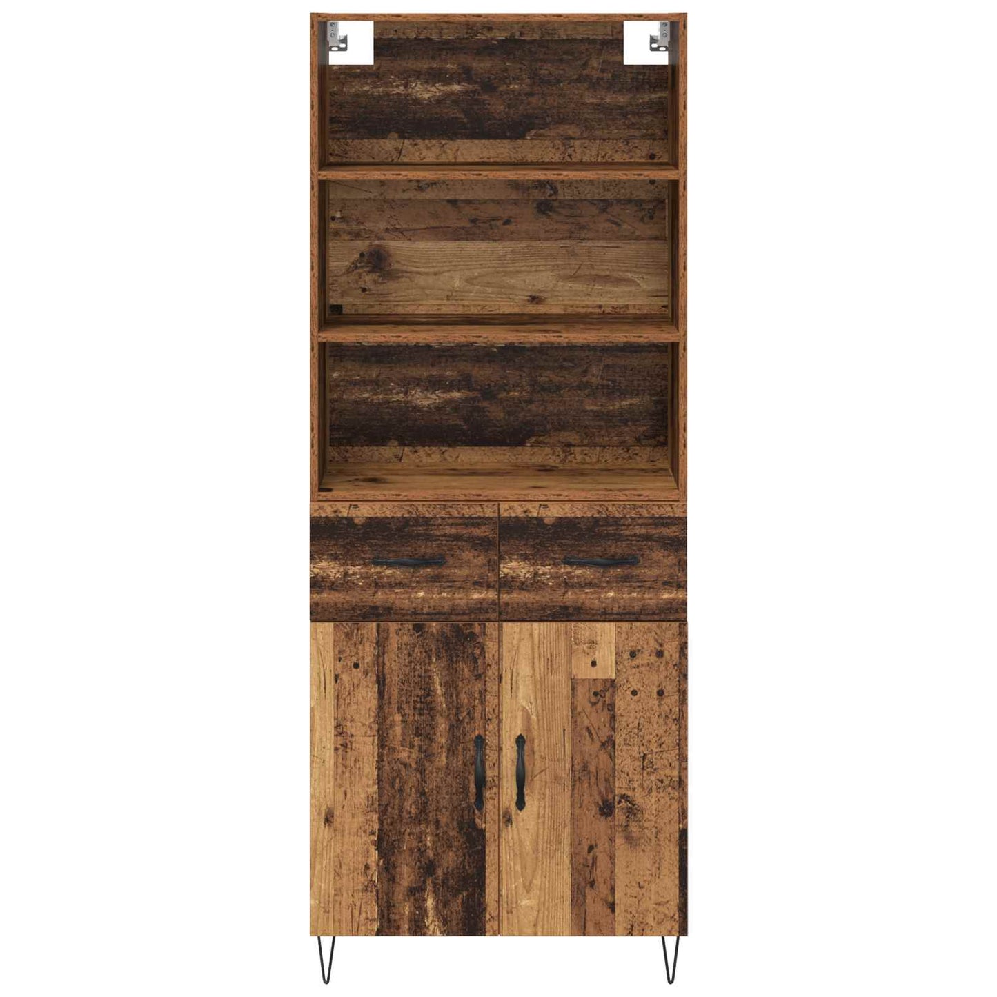 Credenza con cassetto 2 pcs Legno vecchio Legno multistrato