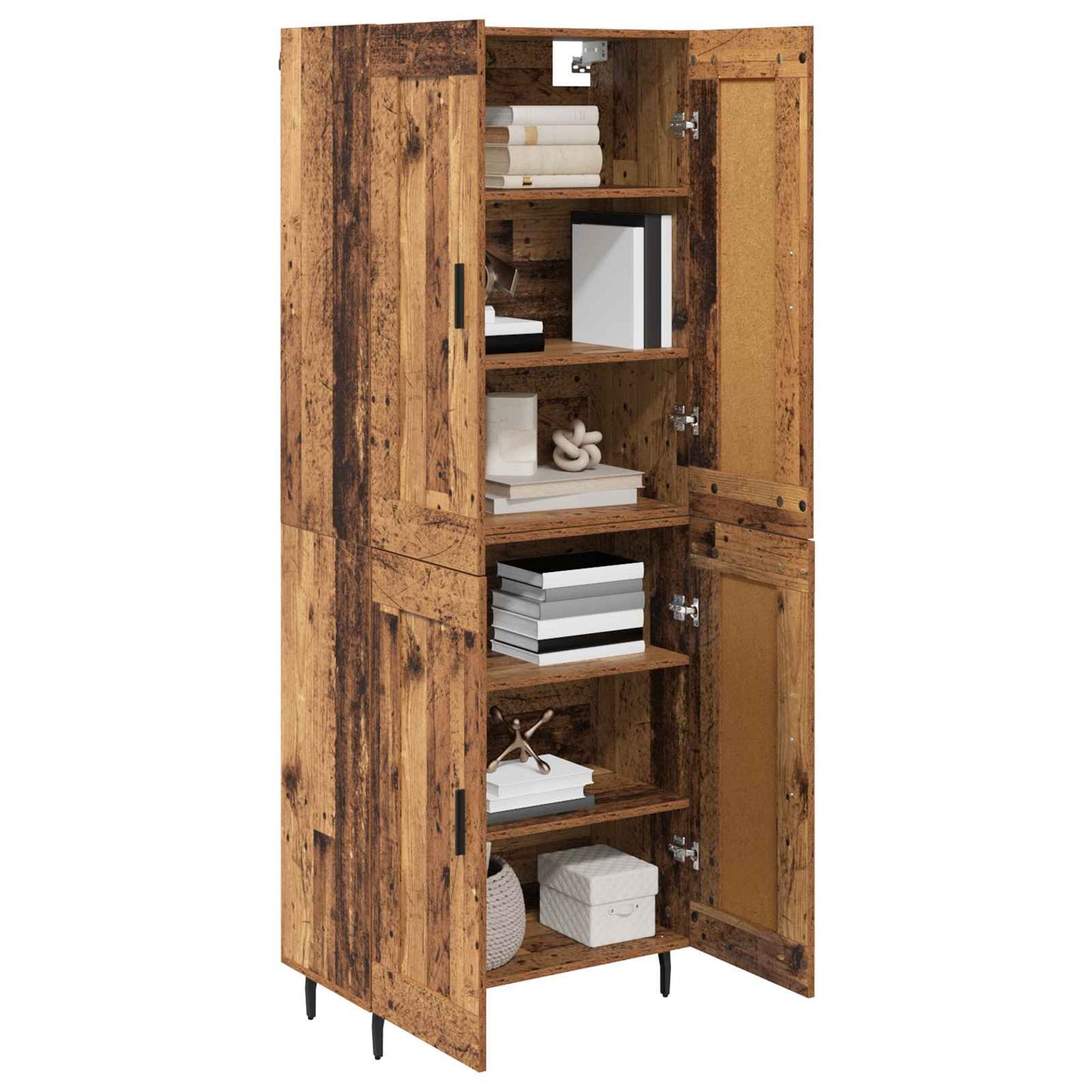 Credenza 2 pcs Legno vecchio Legno multistrato