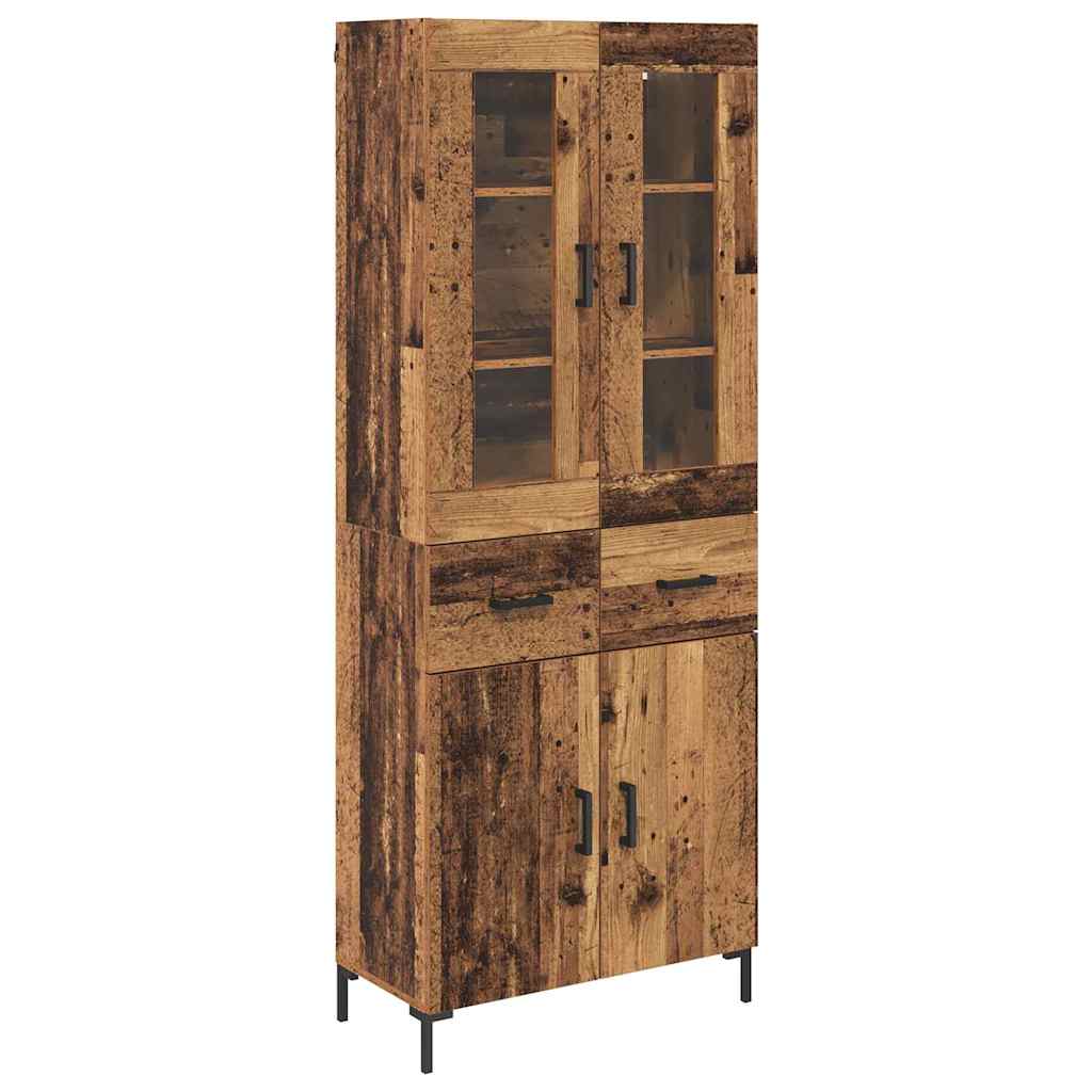 Credenza con cassetto 2 pcs Legno vecchio Legno multistrato