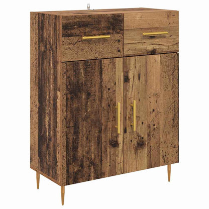 Credenza con cassetto 2 pcs Legno vecchio 69,5 x 34 x 180 cm