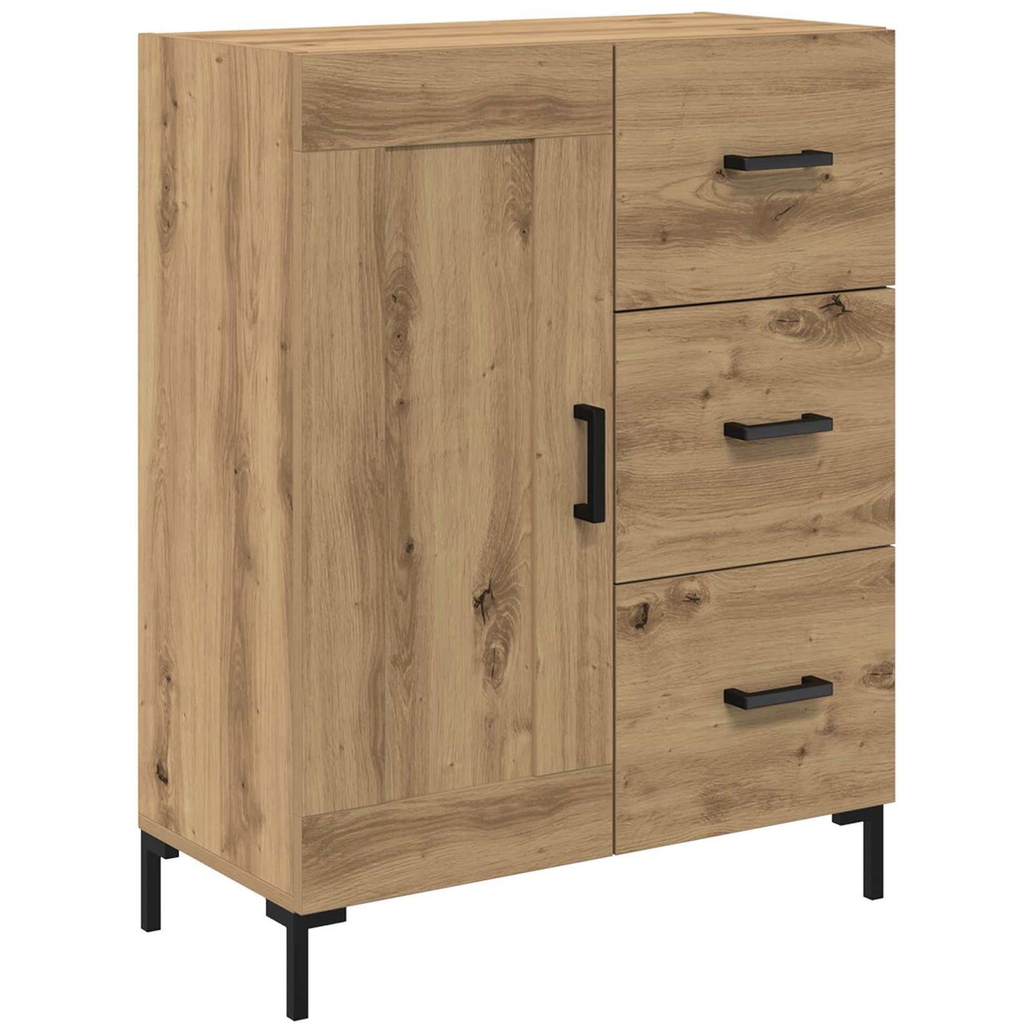 Credenza con cassetto Rovere artigianale 69,5 x 34 x 180 cm