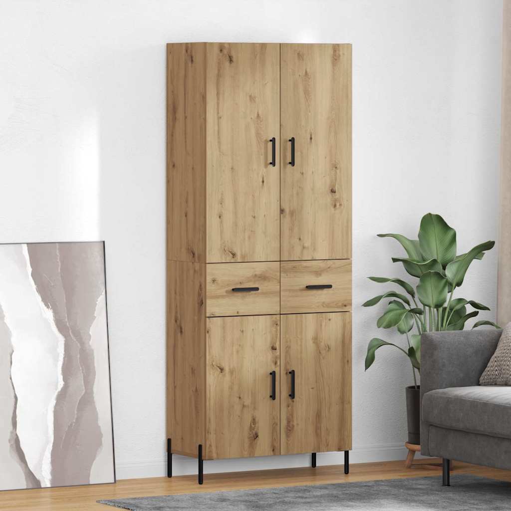 Credenza con cassetto Rovere artigianale 69,5 x 34 x 180 cm