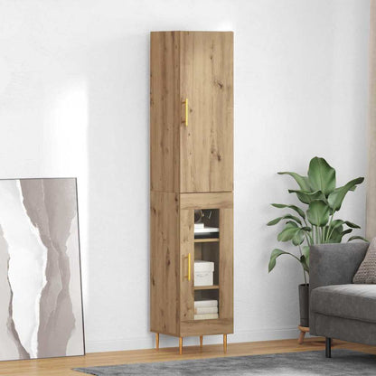 Credenza 2 pcs Rovere artigianale Legno multistrato