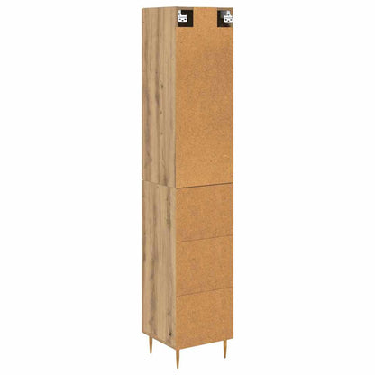 Credenza 2 pcs Rovere artigianale Legno multistrato