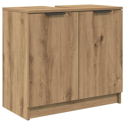 Set di Armadi da Bagno 2 pz Rovere artigianale | homemem39
