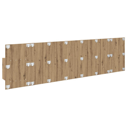 Testata con Comodino 3 pcs Rovere artigianale Legno multistrato