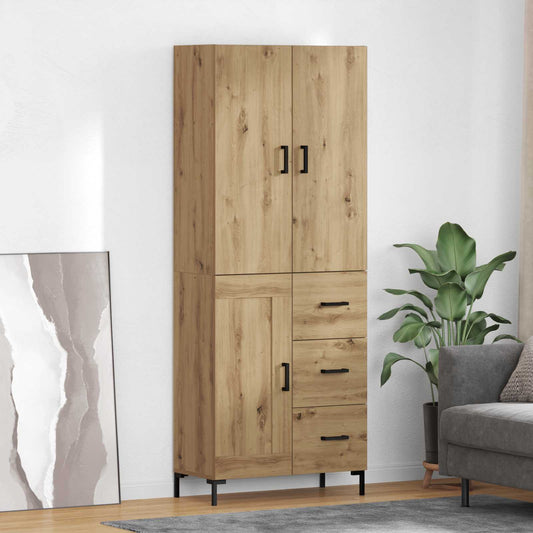Credenza con cassetto Rovere artigianale 69,5 x 34 x 180 cm