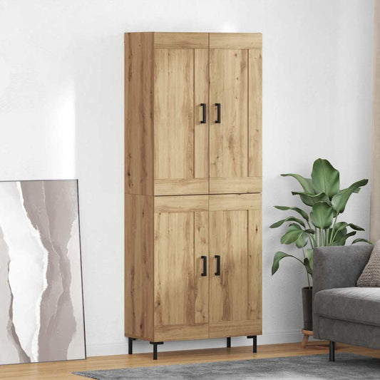 Credenza 2 pcs Rovere artigianale Legno multistrato