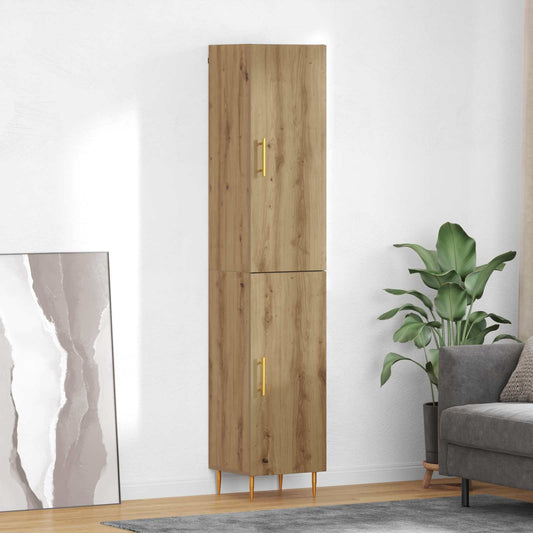 Credenza 2 pcs Rovere artigianale Legno multistrato