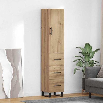 Credenza con cassetto Rovere artigianale 34,5 x 34 x 180 cm