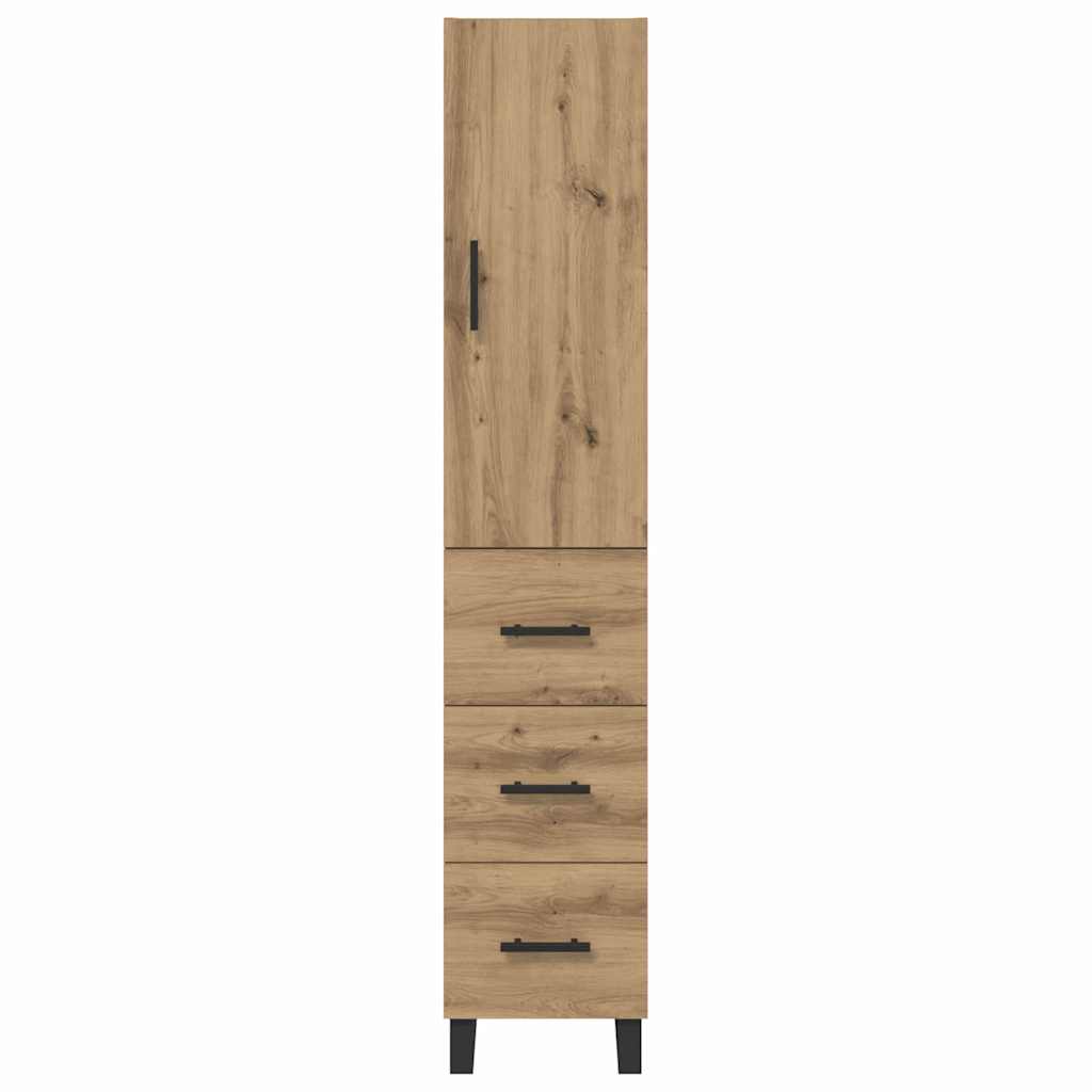 Credenza con cassetto Rovere artigianale 34,5 x 34 x 180 cm