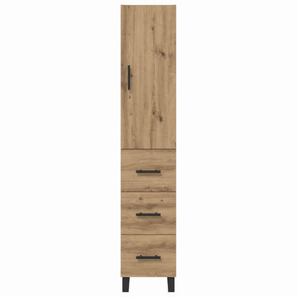 Credenza con cassetto Rovere artigianale 34,5 x 34 x 180 cm