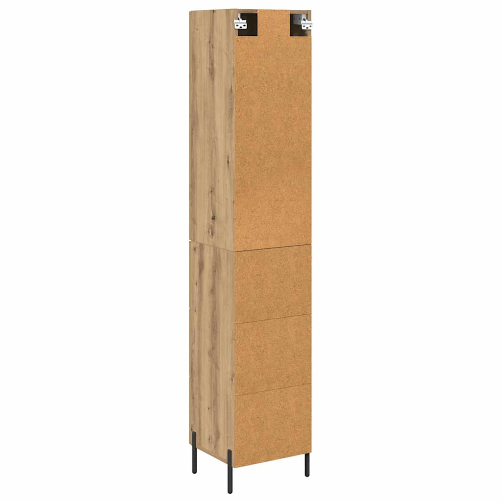 Credenza con cassetto Rovere artigianale 34,5 x 34 x 180 cm