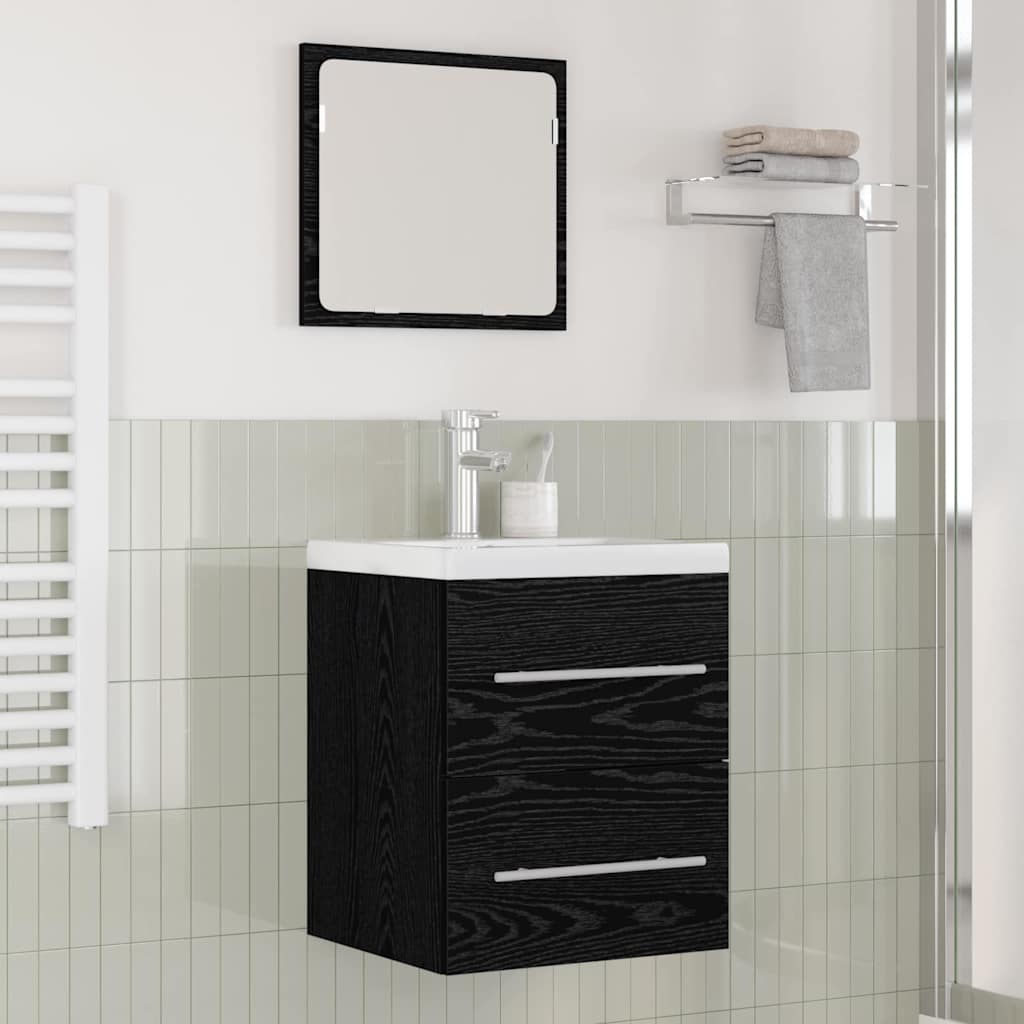 Armadio per Lavabo da Bagno con cassetto Nero 42 x 39 x 52 cm | homemem39