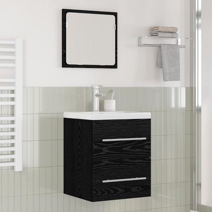 Armadio per Lavabo da Bagno con cassetto Nero 42 x 39 x 52 cm