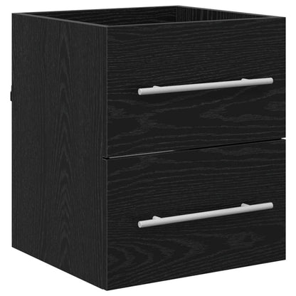 Armadio per Lavabo da Bagno con cassetto Nero 42 x 39 x 52 cm | homemem39