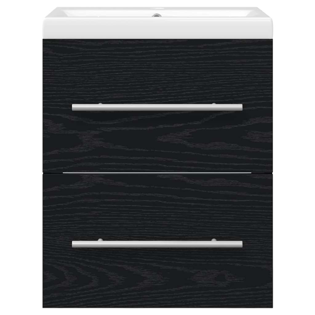 Armadio per Lavabo da Bagno con cassetto Nero 42 x 39 x 52 cm | homemem39