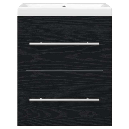 Armadio per Lavabo da Bagno con cassetto Nero 42 x 39 x 52 cm | homemem39