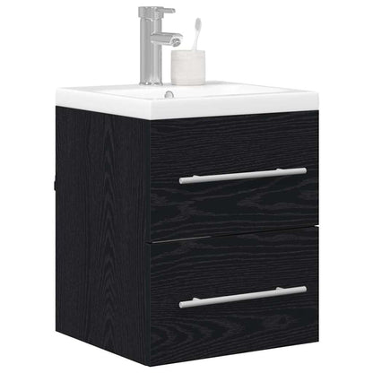 Armadio per Lavabo da Bagno con cassetto Nero 42 x 39 x 52 cm | homemem39