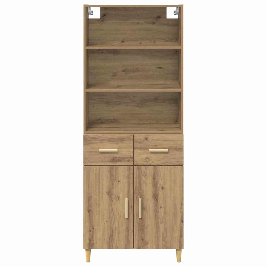 Credenza con cassetto Rovere artigianale 69,5 x 32,5 x 180 cm
